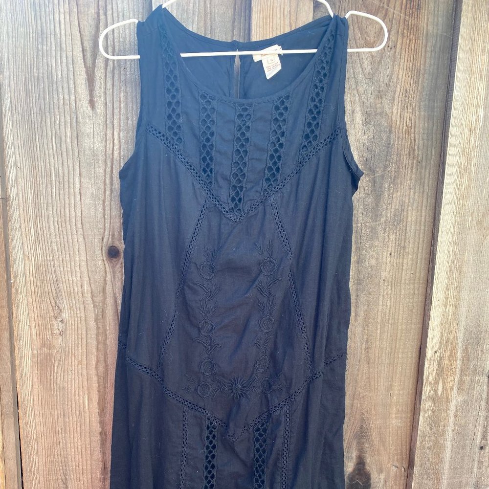 Little black embroidered cotton dress from Sundance